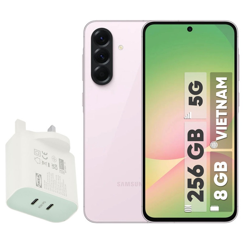 گوشی موبایل سامسونگ مدل Galaxy A56 دو سیم کارت ظرفیت 256 گیگابایت و رم 8 گیگابایت - ویتنام - به همراه شارژر 45 دو پورت ایکیا