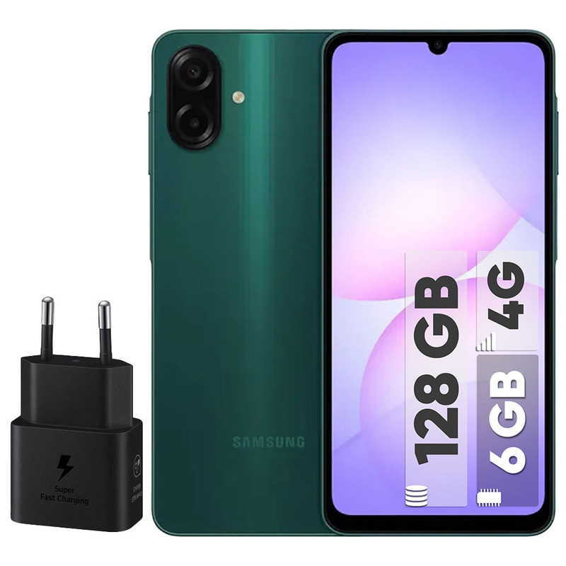 گوشی موبایل سامسونگ مدل Galaxy A07 دو سیم کارت ظرفیت 128گیگابایت و رم 6 گیگابایت - به همراه شارژر 25 وات سامسونگ
