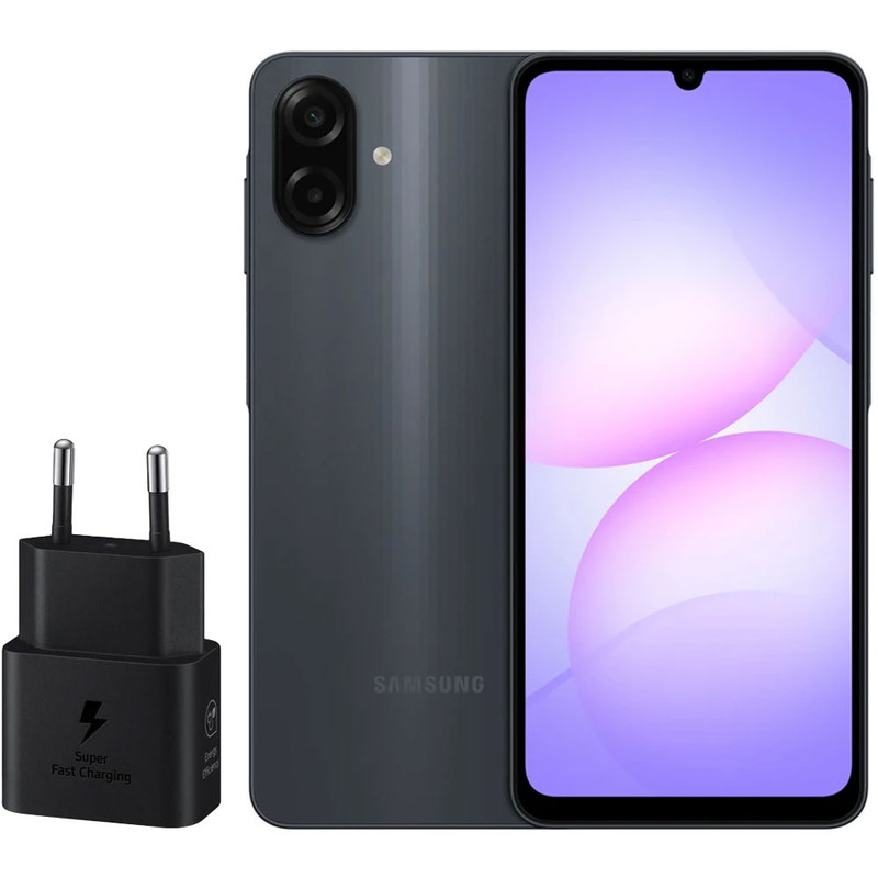 گوشی موبایل سامسونگ مدل Galaxy A07 دو سیم کارت ظرفیت 64 گیگابایت و رم 4 گیگابایت - به همراه شارژر 25 وات سامسونگ
