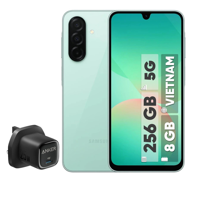 گوشی موبایل سامسونگ مدل Galaxy A26 دو سیم کارت ظرفیت 256 گیگابایت و رم 8 گیگابایت - ویتنام - به همراه شارژر 25 وات انکر