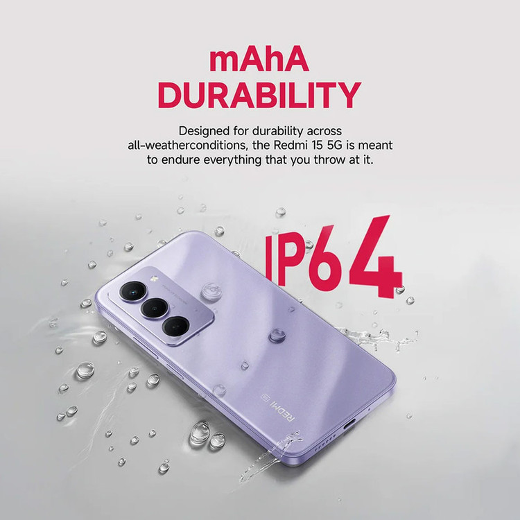 گوشی موبایل شیائومی مدل Redmi 15 5G ظرفیت 256 گیگابایت و رم 8 گیگابایت