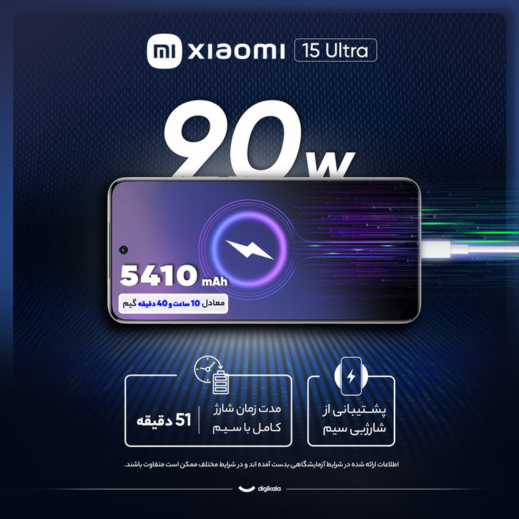 گوشی موبایل شیائومی مدل 15 Ultra دو سیم کارت ظرفیت 512 گیگابایت و رم 16 گیگابایت