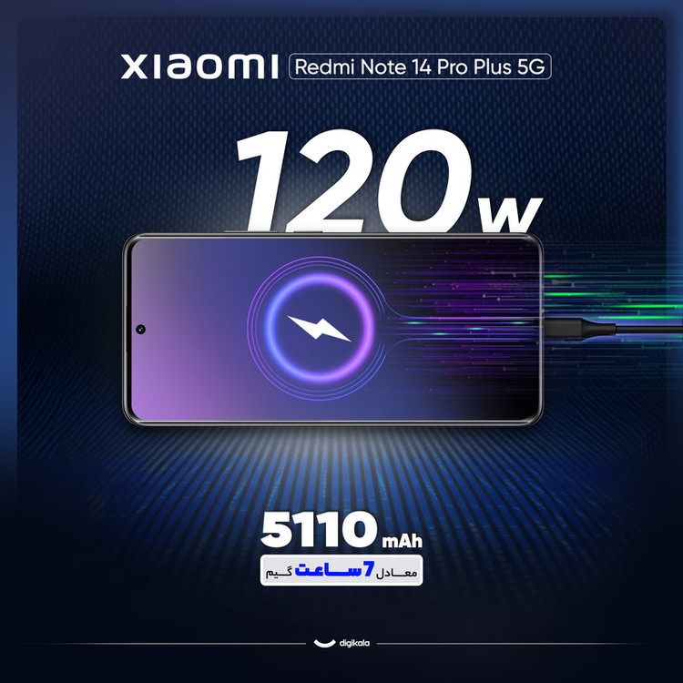 گوشی موبایل شیائومی مدل Redmi Note 14 Pro Plus 5G دو سیم کارت ظرفیت 256 گیگابایت و رم 12 گیگابایت