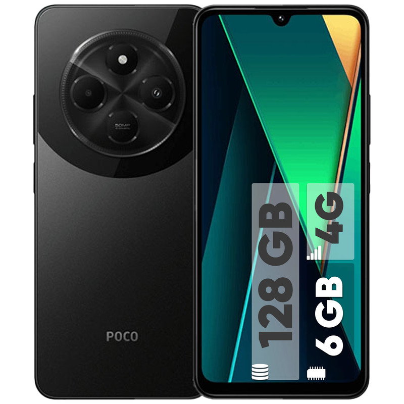 گوشی موبایل شیائومی مدل Poco C75 دو سیم کارت ظرفیت 128 گیگابایت و رم 6 گیگابایت - نسخه به‌همراه شارژر