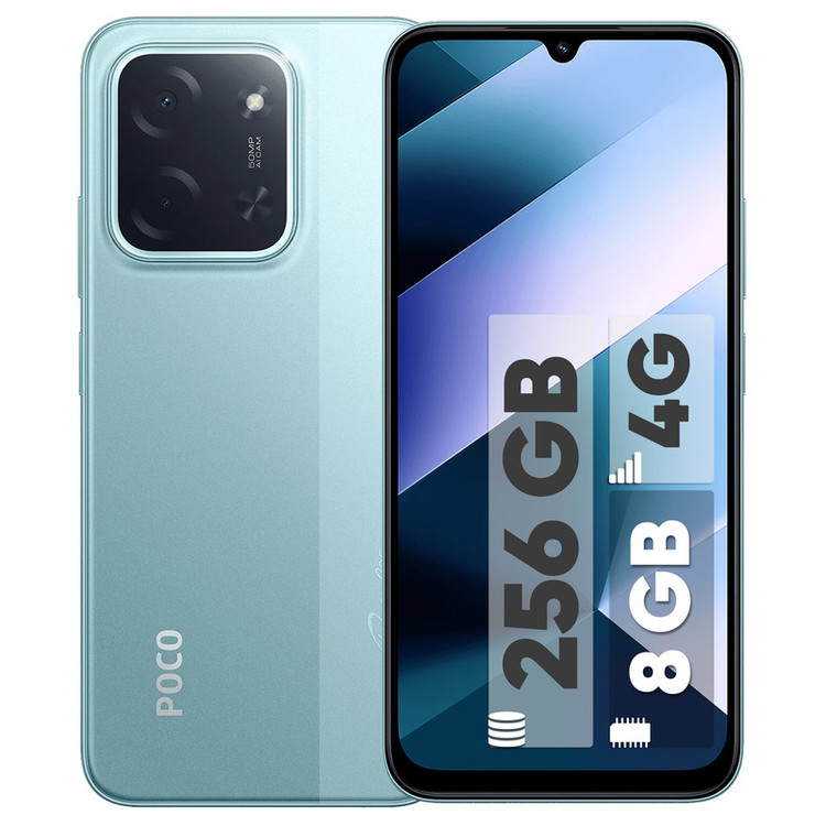 گوشی موبایل شیائومی مدل Poco C85 4G دو سیم کارت ظرفیت 256 گیگابایت و رم 8 گیگابایت - به همراه 2 عدد کاور و 2 عدد محافظ صفحه نمایش