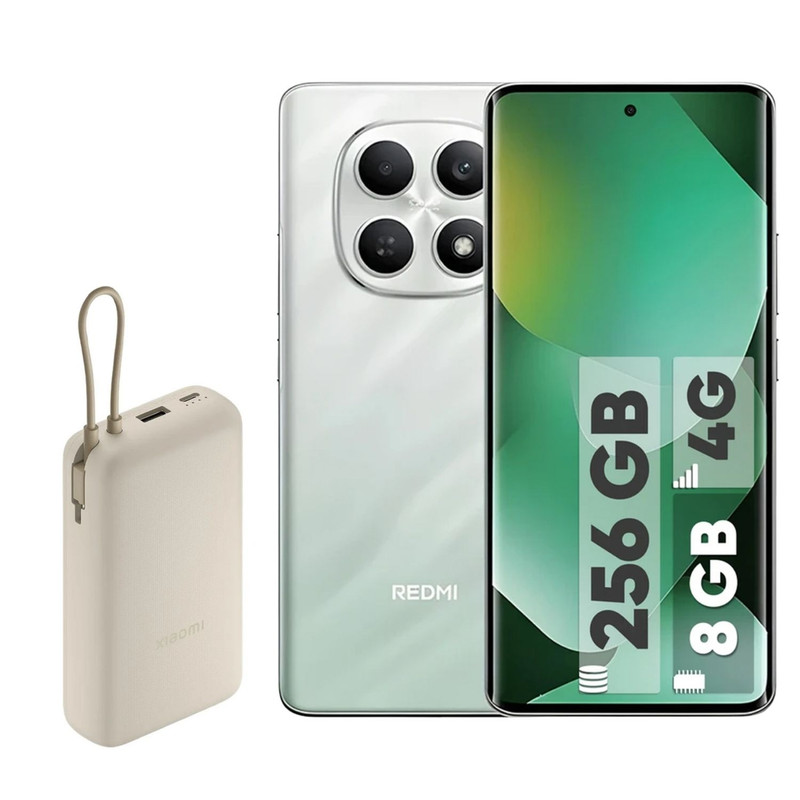 گوشی موبایل شیائومی مدل Redmi Note 15 4G دو سیم کارت ظرفیت 256 گیگابایت و رم 8 گیگابایت به همراه پاوربانک 33 وات شیائومی مدل PB2030MI ظرفیت 20000 میلی آمپر ساعت