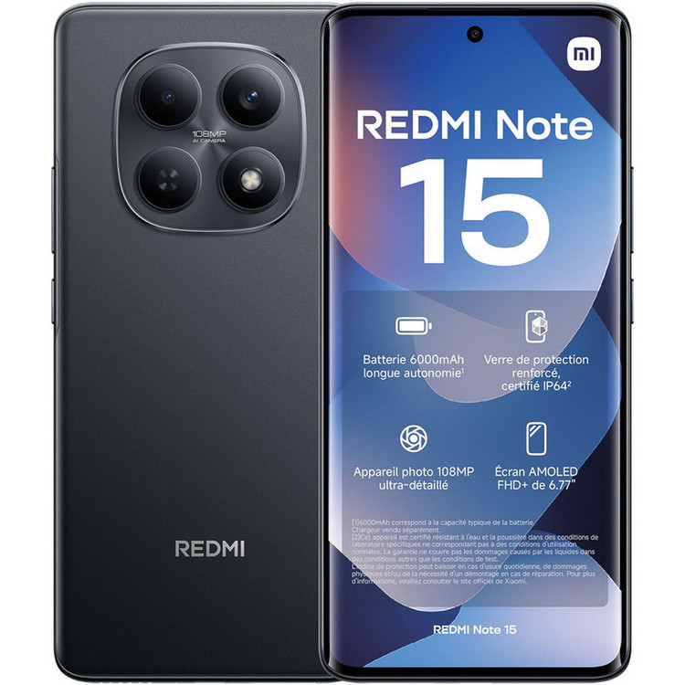 گوشی موبایل شیائومی مدل Redmi Note 15 4G دو سیم کارت ظرفیت 256 گیگابایت و رم 8 گیگابایت به همراه پاوربانک 33 وات شیائومی مدل PB2030MI ظرفیت 20000 میلی آمپر ساعت