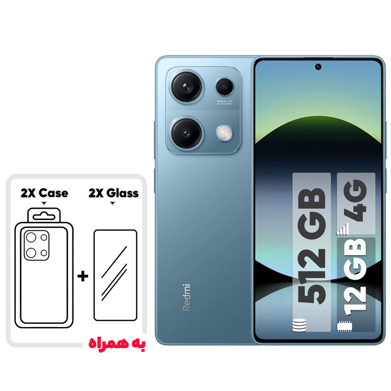 گوشی موبایل شیائومی مدل Redmi Note 14s دو سیم کارت ظرفیت 512 گیگابایت و رم 12 گیگابایت - به همراه دو عدد کاور و دو عدد محافظ صفحه نمایش