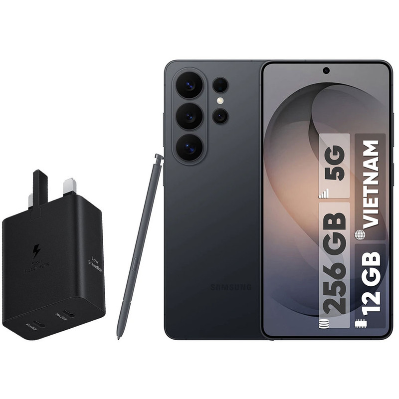 گوشی موبایل سامسونگ مدل Galaxy S26 Ultra دو سیم‌کارت ظرفیت 256 گیگابایت و رم 12 گیگابایت - ویتنام - به همراه شارژر 50 وات دو پورت سامسونگ