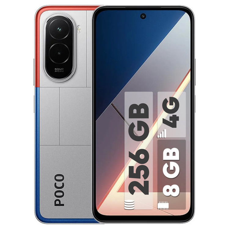گوشی موبایل شیائومی مدل Poco M7 4G دو سیم کارت ظرفیت 256 گیگابایت و رم 8 گیگابایت به همراه 2 عدد کاور و 2 عدد محافظ صفحه نمایش