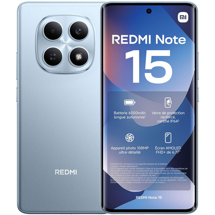 گوشی موبایل شیائومی مدل Redmi Note 15 4G دو سیم کارت ظرفیت 256 گیگابایت و رم 8 گیگابایت - به همراه 2 عدد کاور و 2 عدد محافظ صفحه نمایش