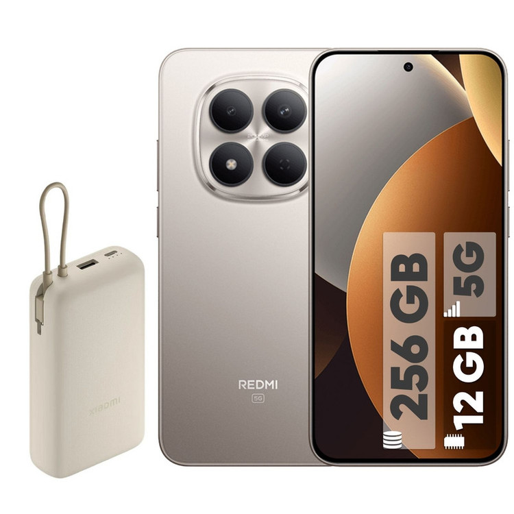 گوشی موبایل شیائومی مدل Redmi Note 15 Pro 5G دو سیم کارت ظرفیت 256 گیگابایت و رم 12 گیگابایت به همراه پاوربانک 33 وات شیائومی مدل PB2030MI ظرفیت 20000 میلی آمپر ساعت