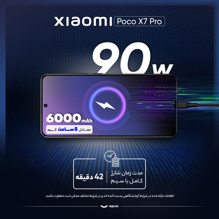 گوشی موبایل شیائومی مدل Poco X7 Pro دو سیم کارت ظرفیت 512 گیگابایت و رم 12 گیگابایت - به همراه 2 عدد کاور و 2 عدد محافظ صفحه نمایش