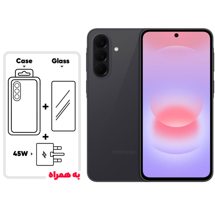 گوشی موبایل سامسونگ مدل Galaxy A37 دو سیمکارت ظرفیت 256 گیگابایت و رم 8 گیگابایت - ویتنام - به همراه یک عدد شارژر 45 وات سامسونگ، یک عدد کابل UBS-C به طول 1.8 متر، یک عدد کاور سیلیکونی و یک عدد محافظ صفحه نمایش