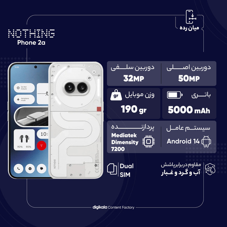 گوشی موبایل ناتینگ مدل Phone 2a Community Edition دو سیم کارت ظرفیت 256 گیگابایت رم 12 گیگابایت
