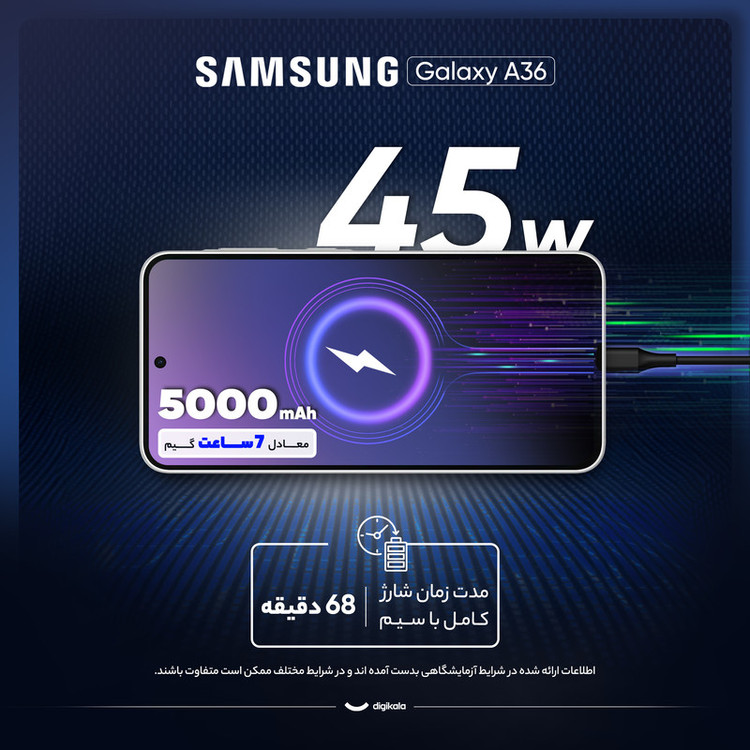 گوشی موبایل سامسونگ مدل Galaxy A36 دو سیم کارت ظرفیت 256 گیگابایت و رم 8 گیگابایت - ویتنام - به همراه هدفون بلوتوثی سامسونگ مدل Galaxy Buds FE