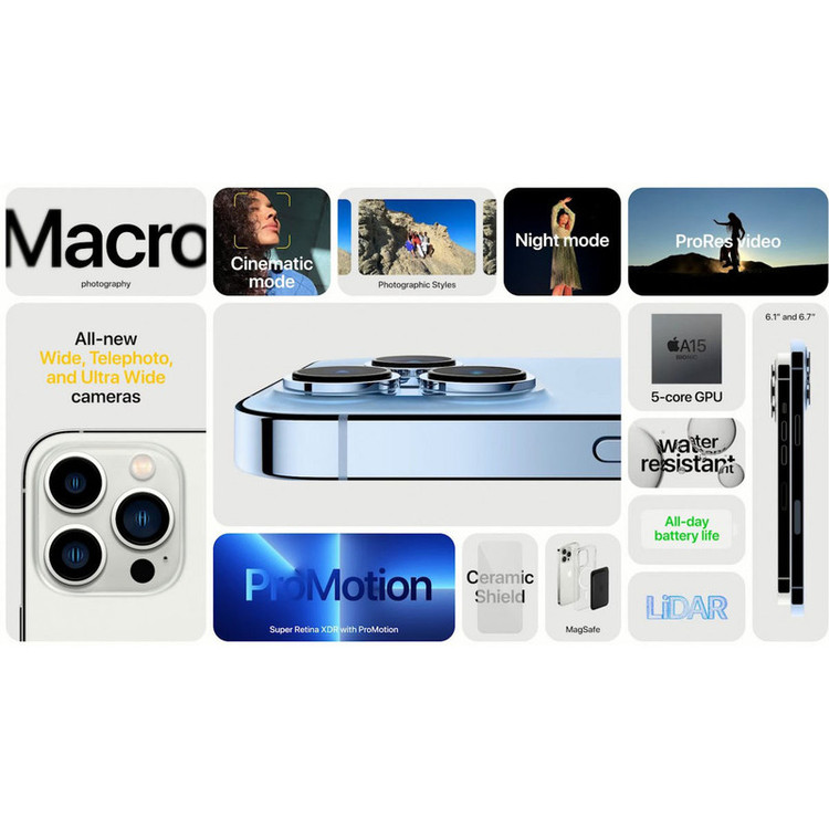 گوشی موبایل اپل مدل iPhone 13 Pro Max تک سیم کارت ظرفیت 1 ترابایت و رم 6 گیگابایت - نات اکتیو ریفربیش پارت نامبر N