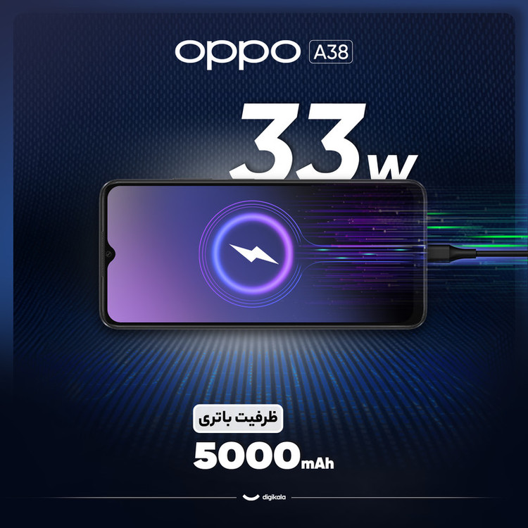 گوشی موبایل اوپو مدل A38 دو سیم کارت ظرفیت 128 گیگابایت و رم 4 گیگابایت