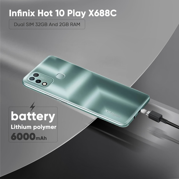 گوشی موبایل اینفینیکس مدل Hot 10 Play X688C دو سیمکارت ظرفیت 32 گیگابایت و رم 2 گیگابایت